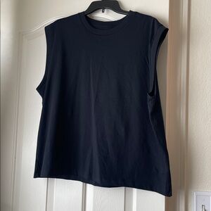 Abercrombie black cropped muscle tee
